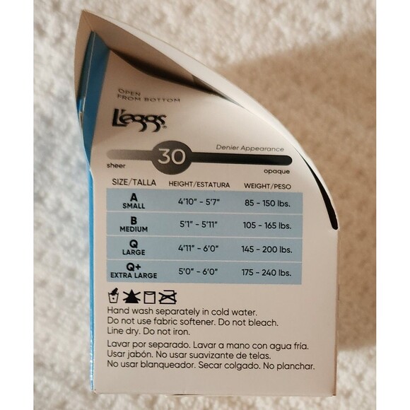 Leggs Sheer Energy Size Q+ Suntan Control Top Cool Comfort Medium Leg Support - Picture 5 of 5